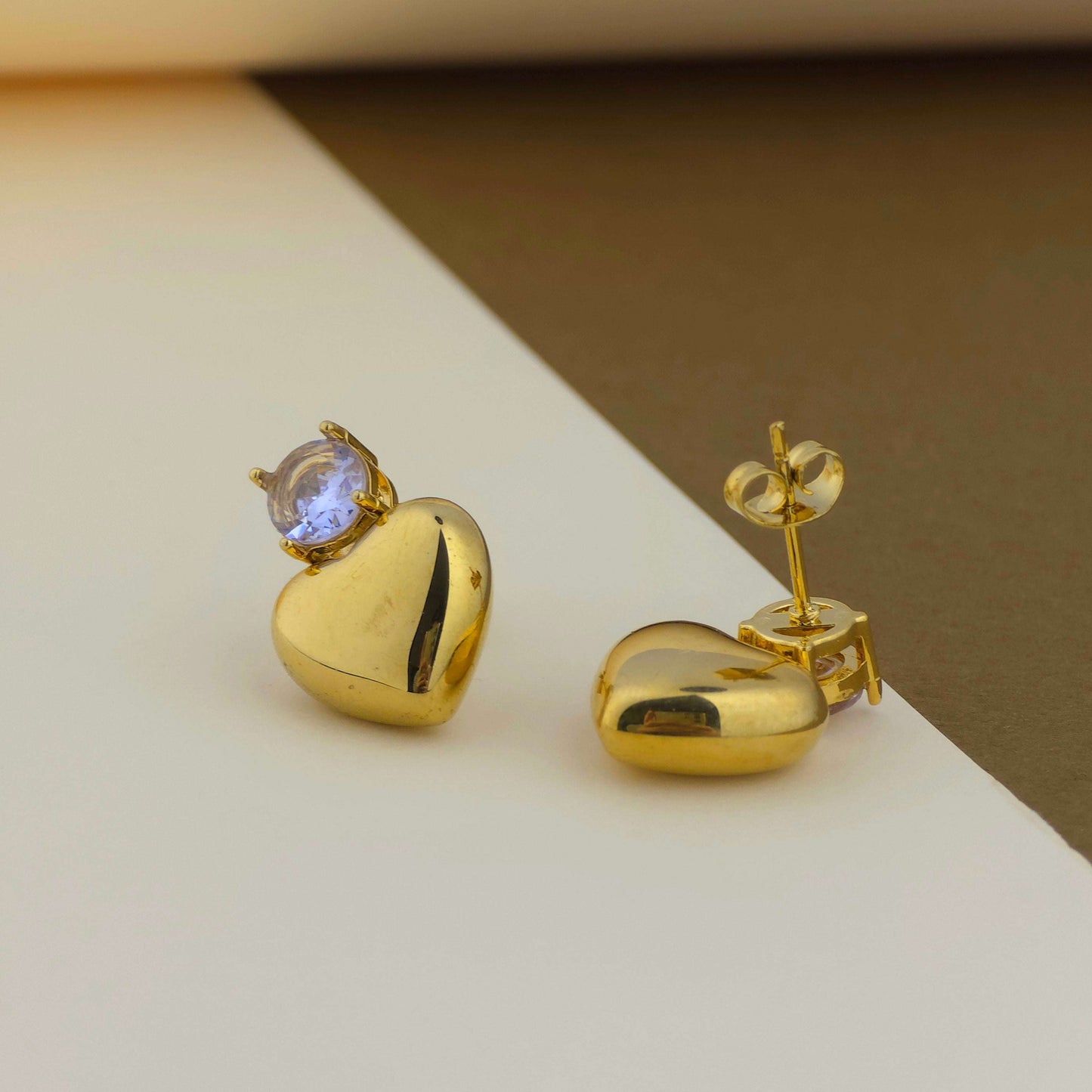 Cz Heart Earrings