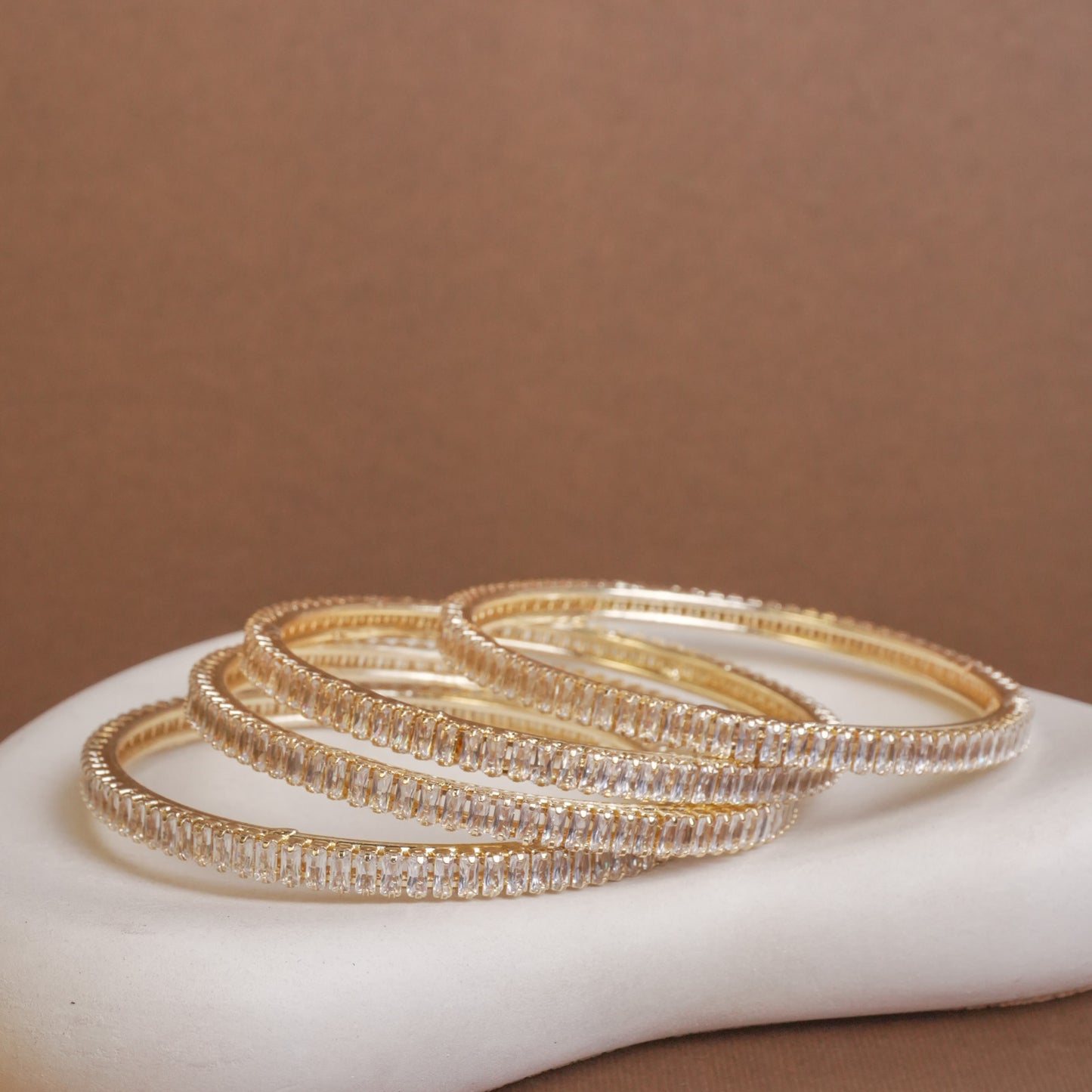 Keya Amercian Diamond Bangles Set of 4