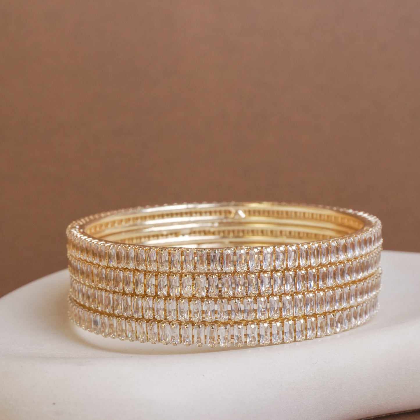 Keya Amercian Diamond Bangles Set of 4