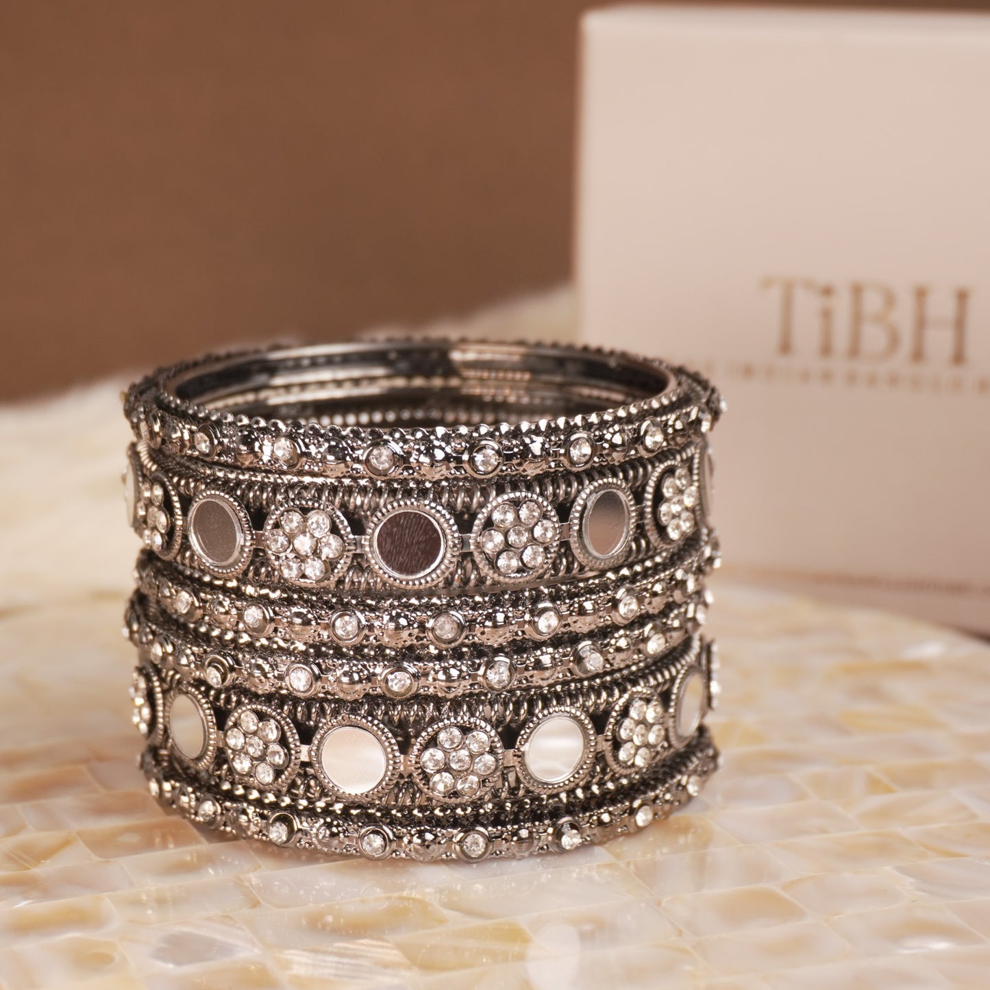 Brass Mirror Antitarnish Bangle Set