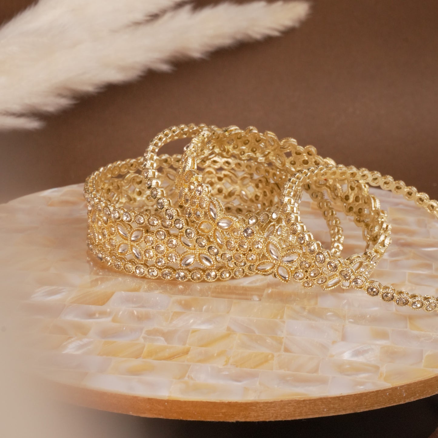 Golden Antitarnish Bangle Set