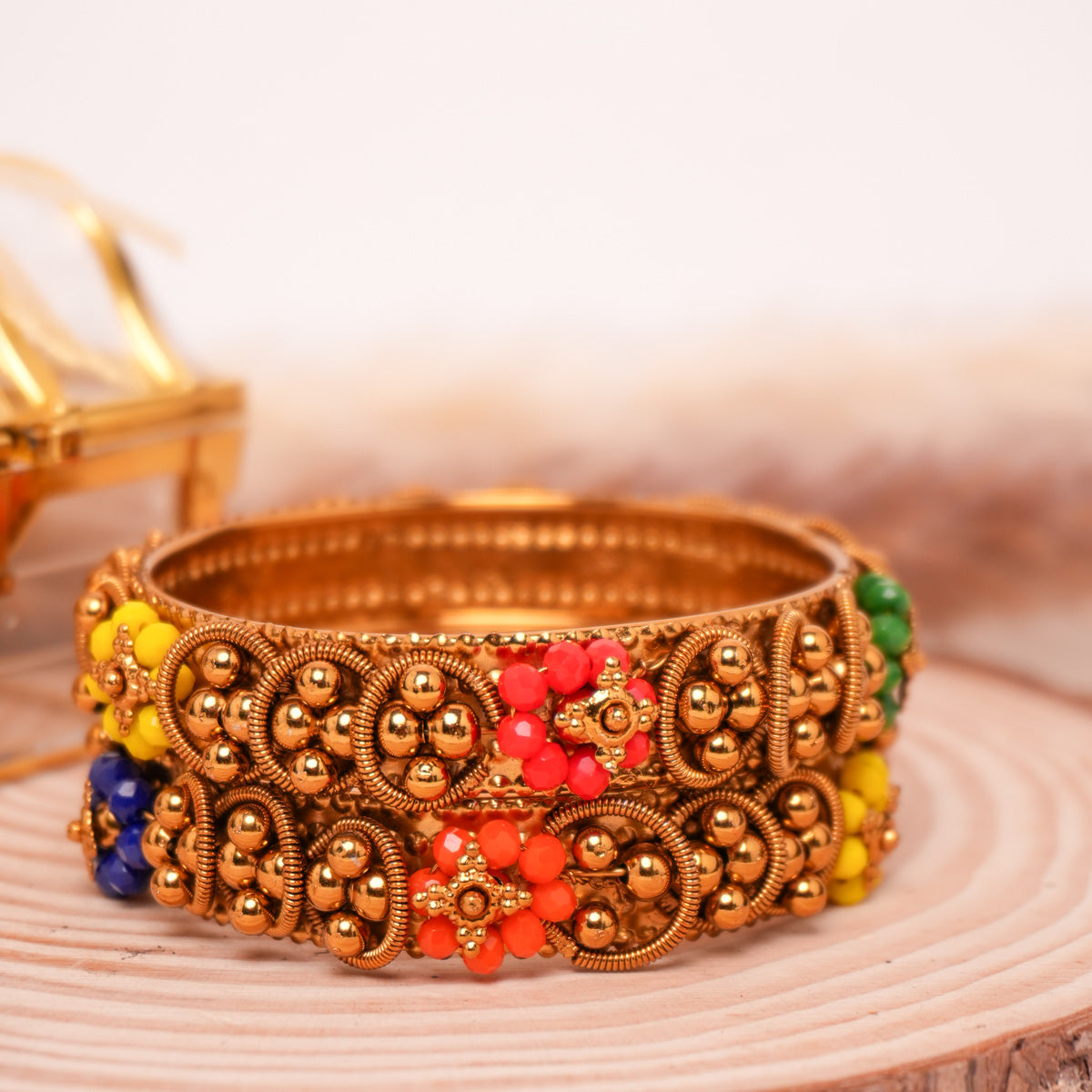 Brass Oxidised Multy Kada