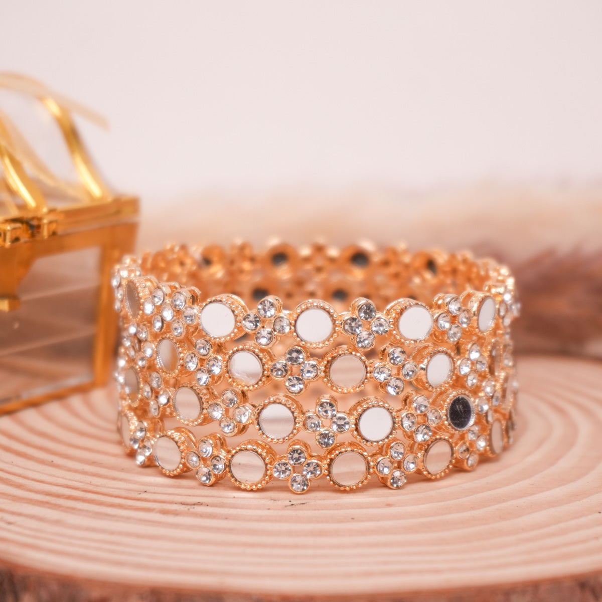 Ayra Mirror Kundan Bangles