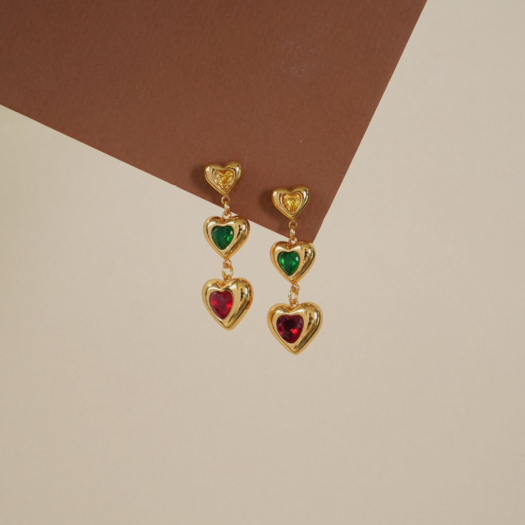 Trinity Hearts Earrings