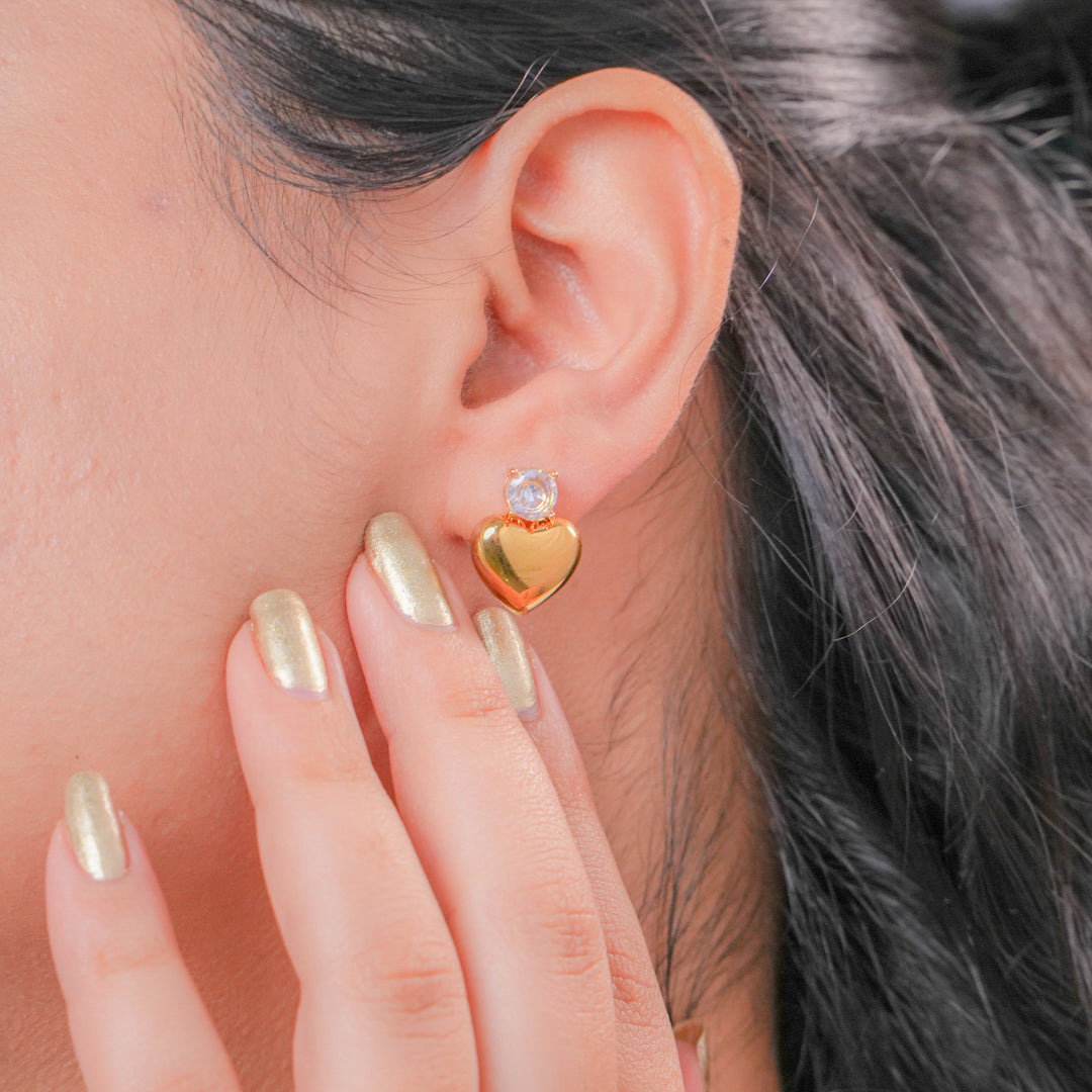 Cz Heart Earrings