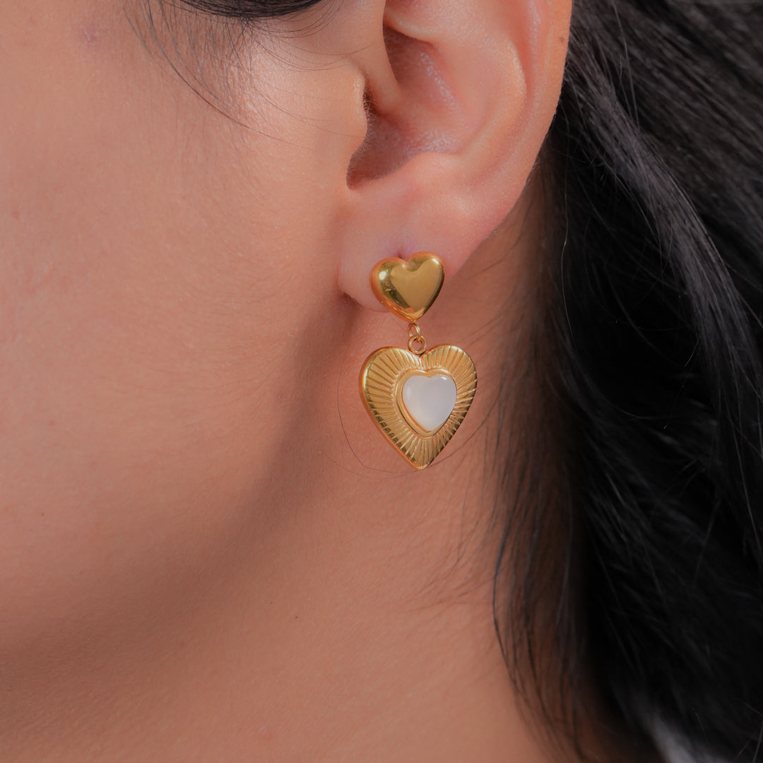 MOP Heart Earrings