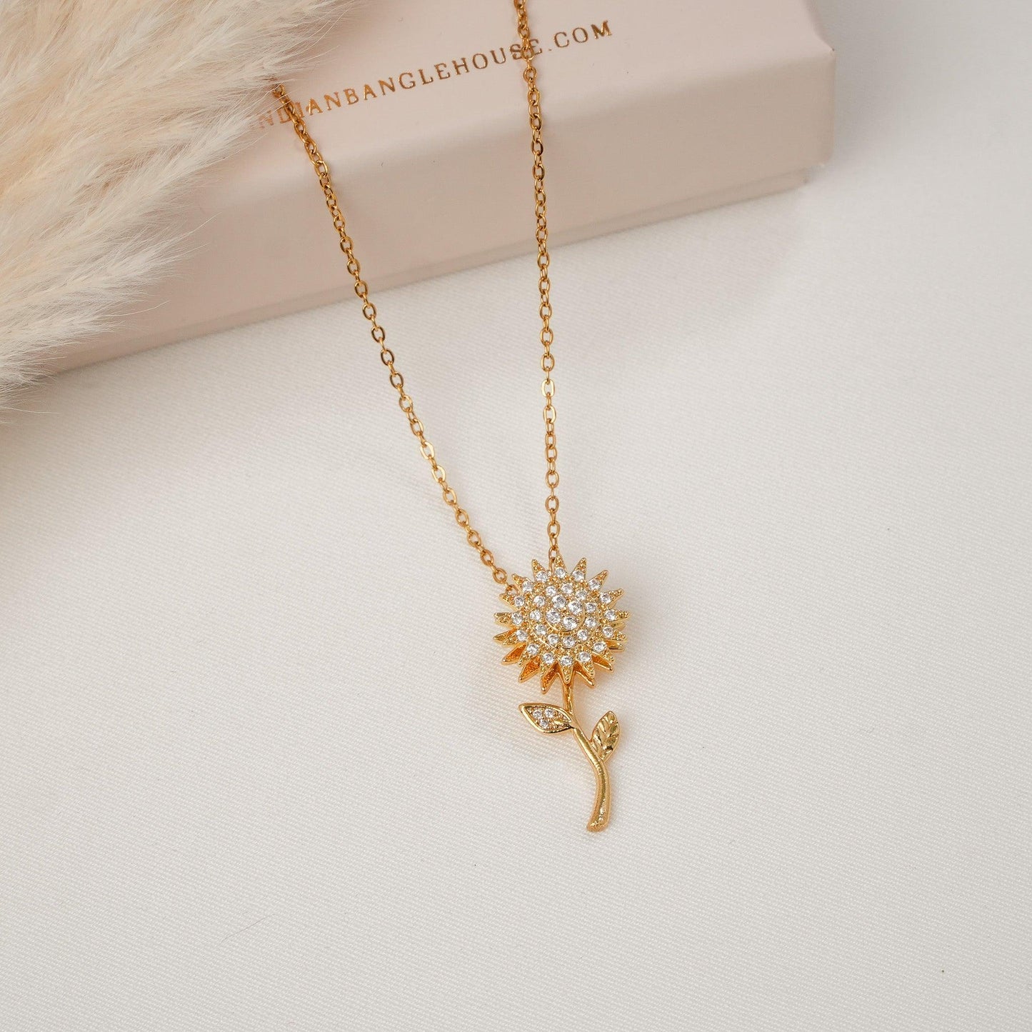 Sunflower Pendant Necklace
