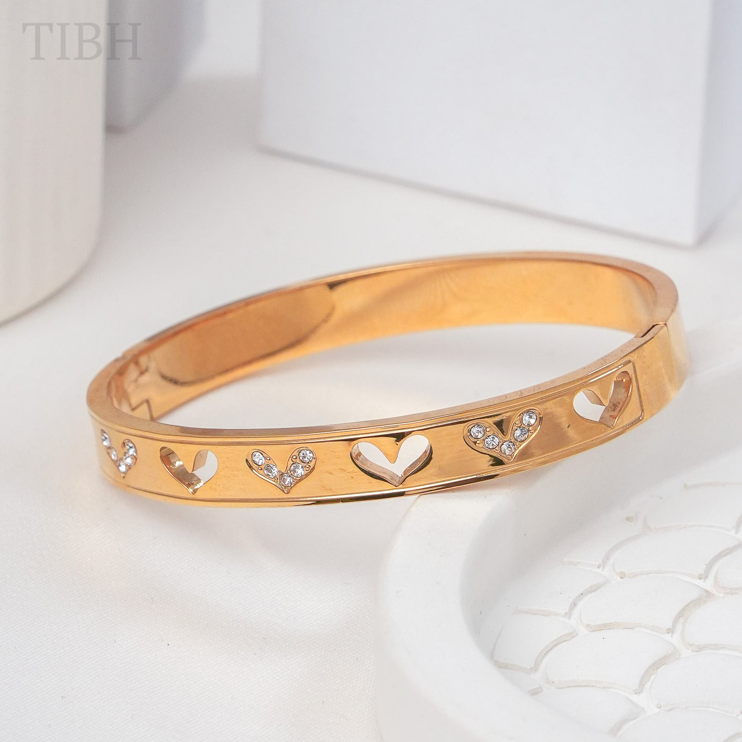 Heart Cut Cuff Bracelet