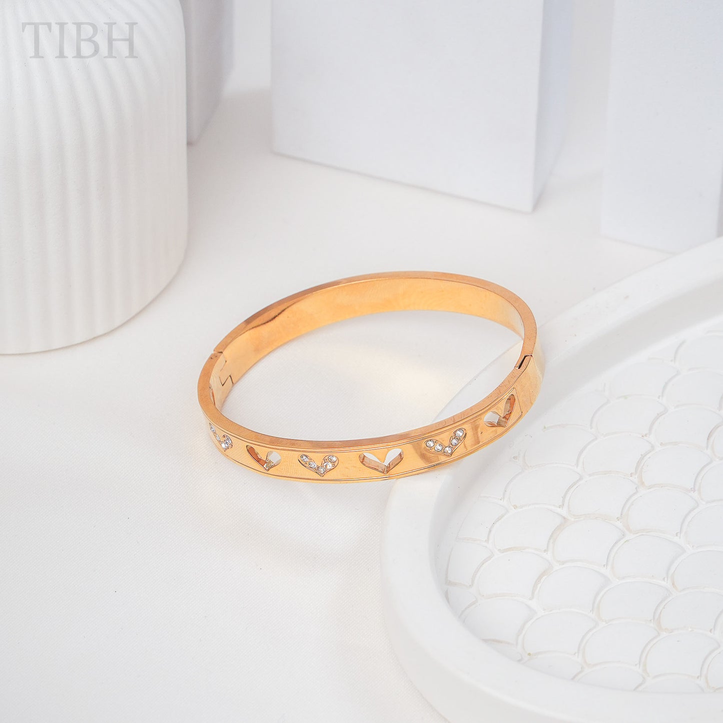 Heart Cut Cuff Bracelet
