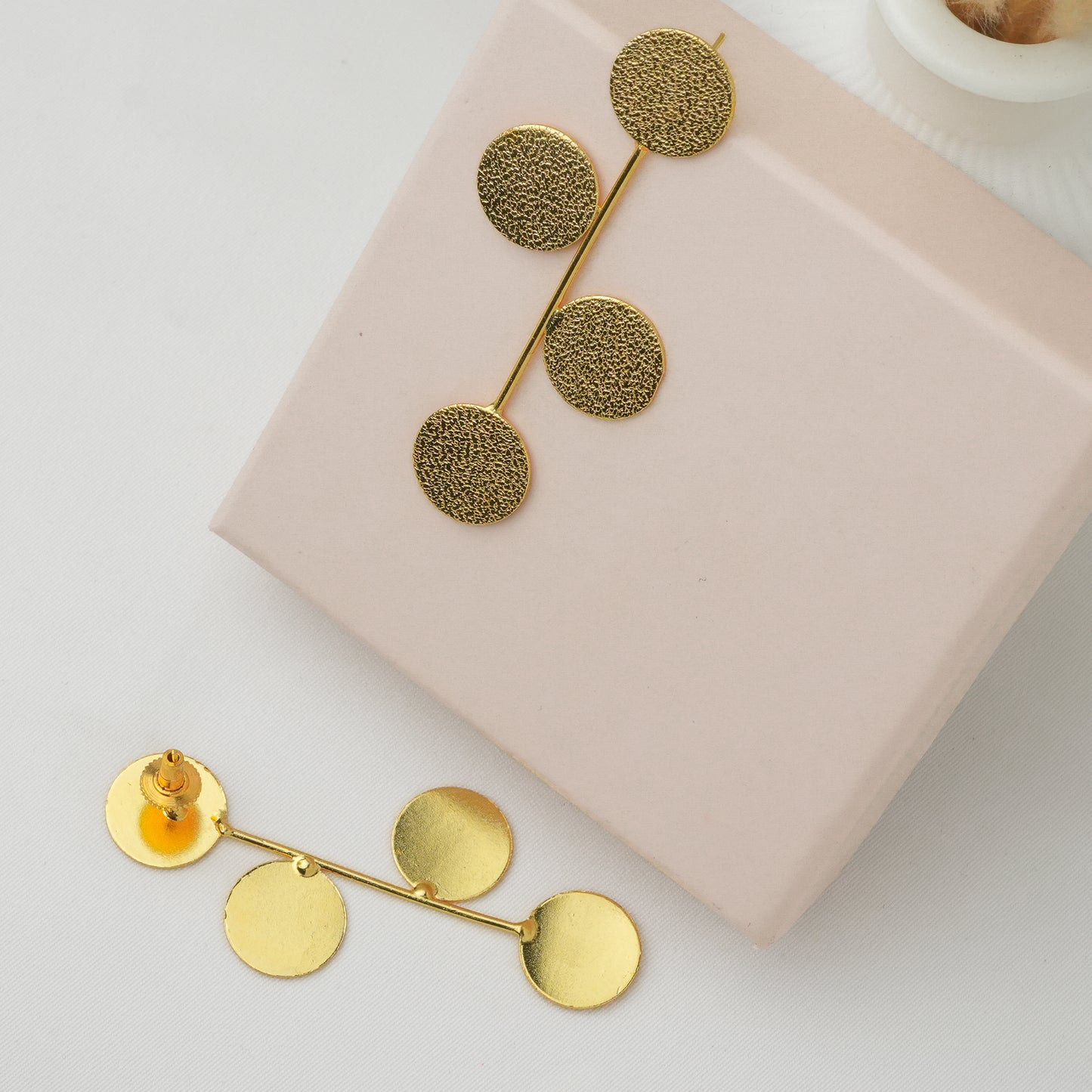 Noor Coin Brass Earrings
