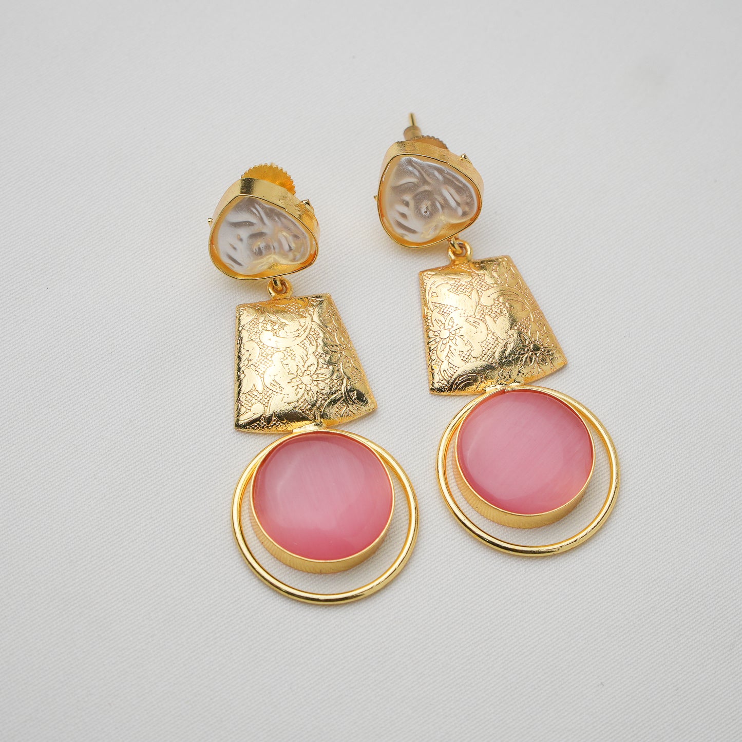Kavya Brass Pearl Earrings
