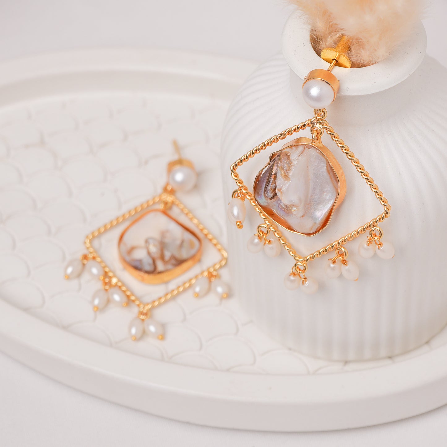 Pearl Mirage MOP Earrings