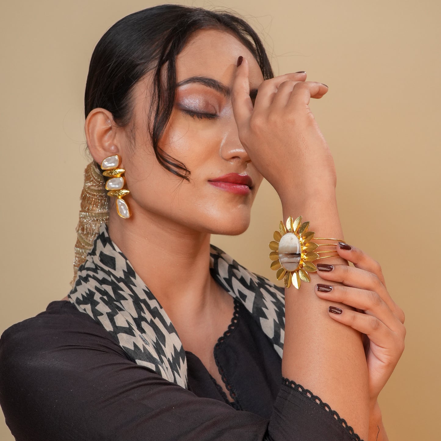 Lehar Brass Earrings