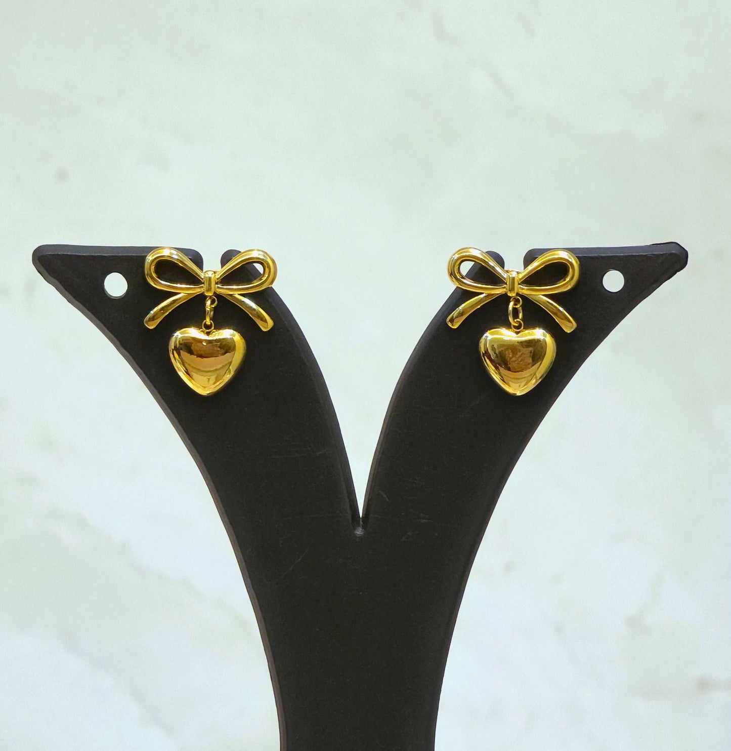 Heart Bow Earrings