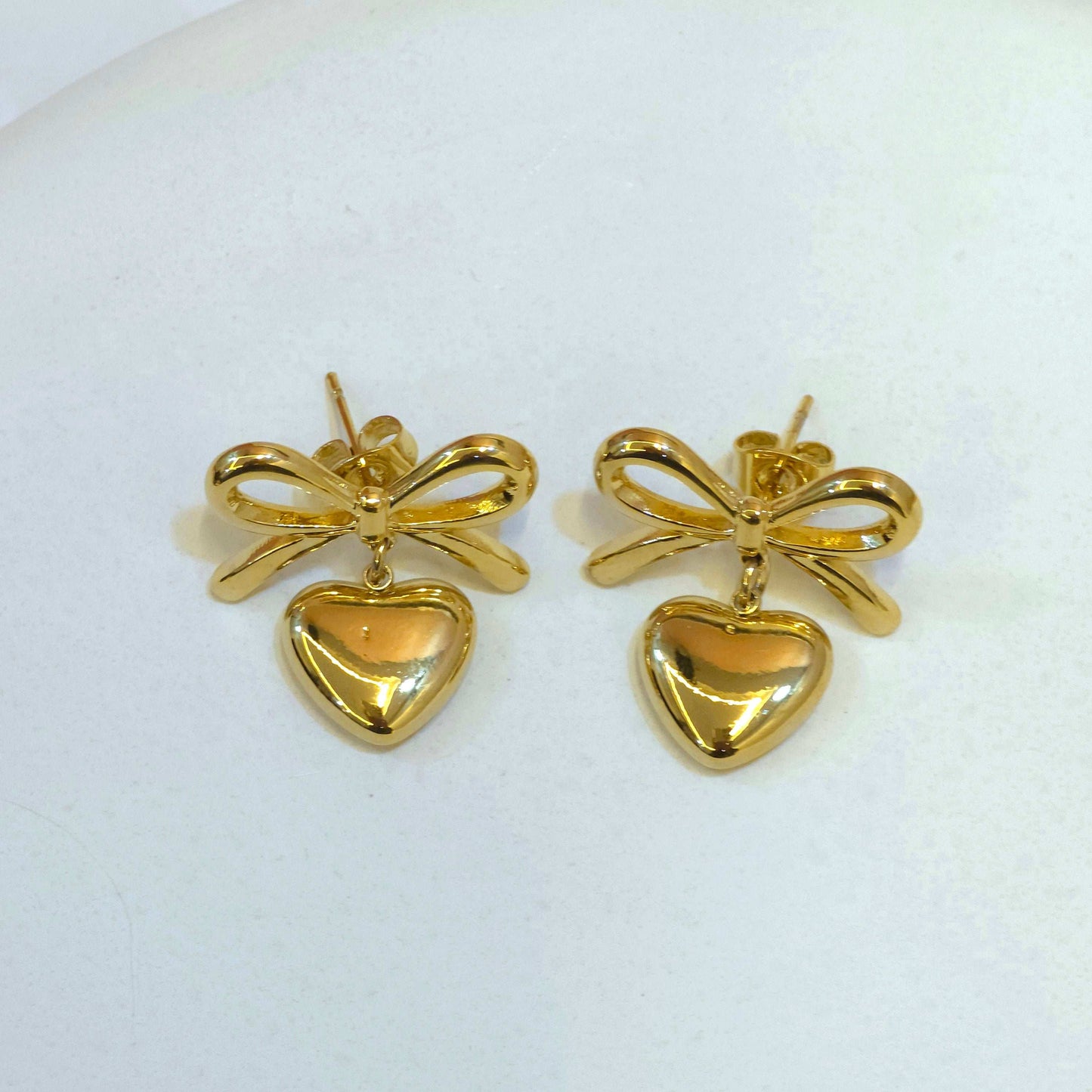 Heart Bow Earrings