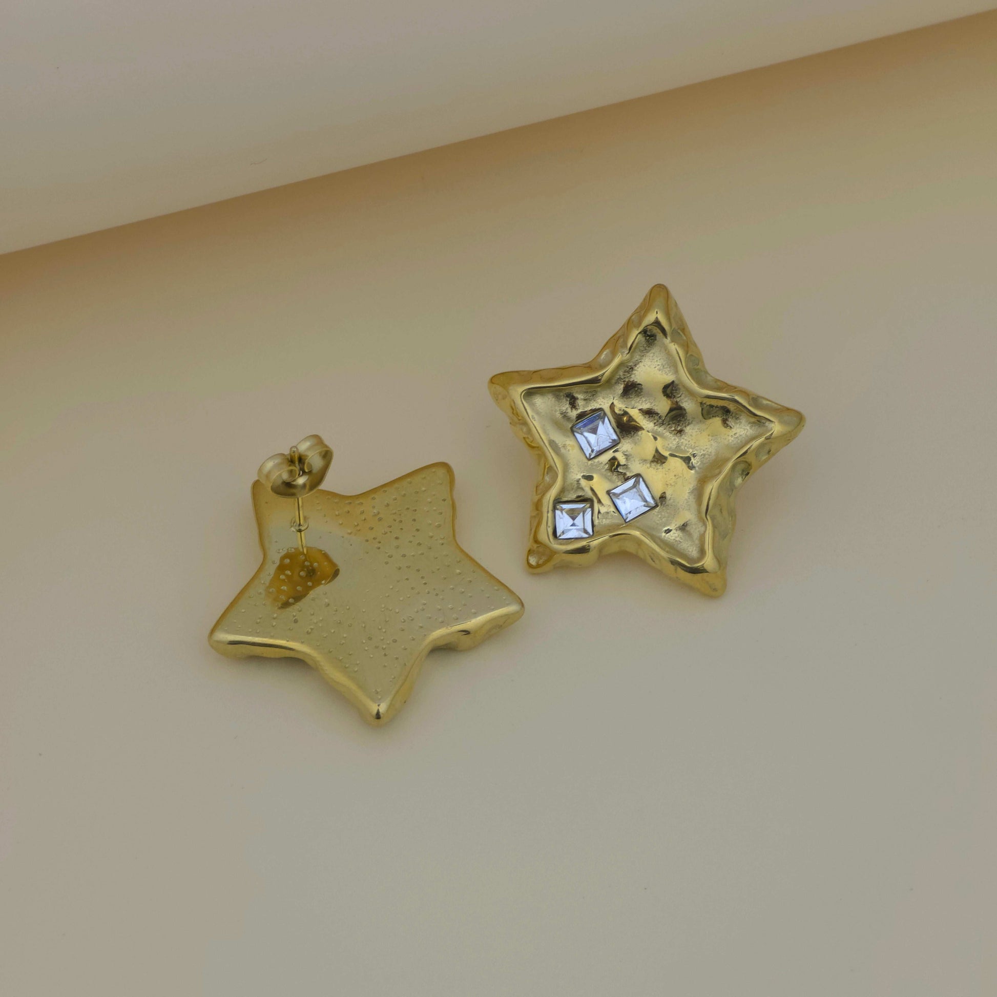 3 Stone Star Earrings