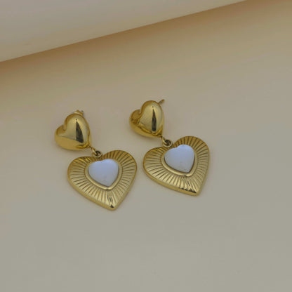 MOP Heart Earrings
