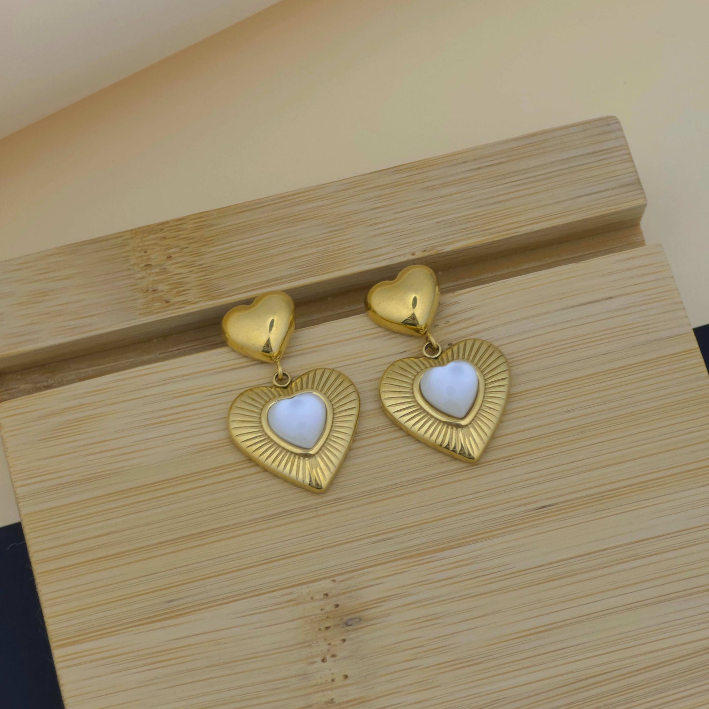 MOP Heart Earrings