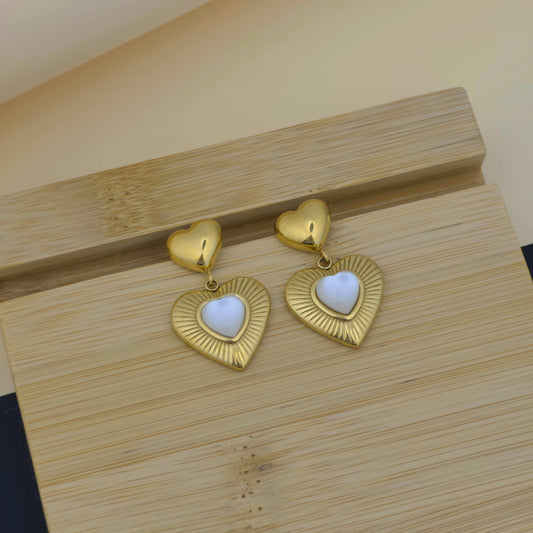 MOP Heart Earrings