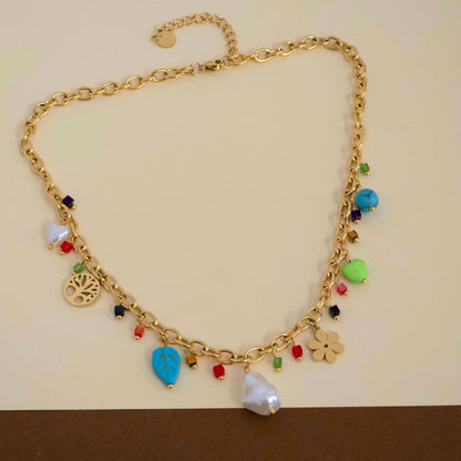 MultiCharm Pearl Necklace