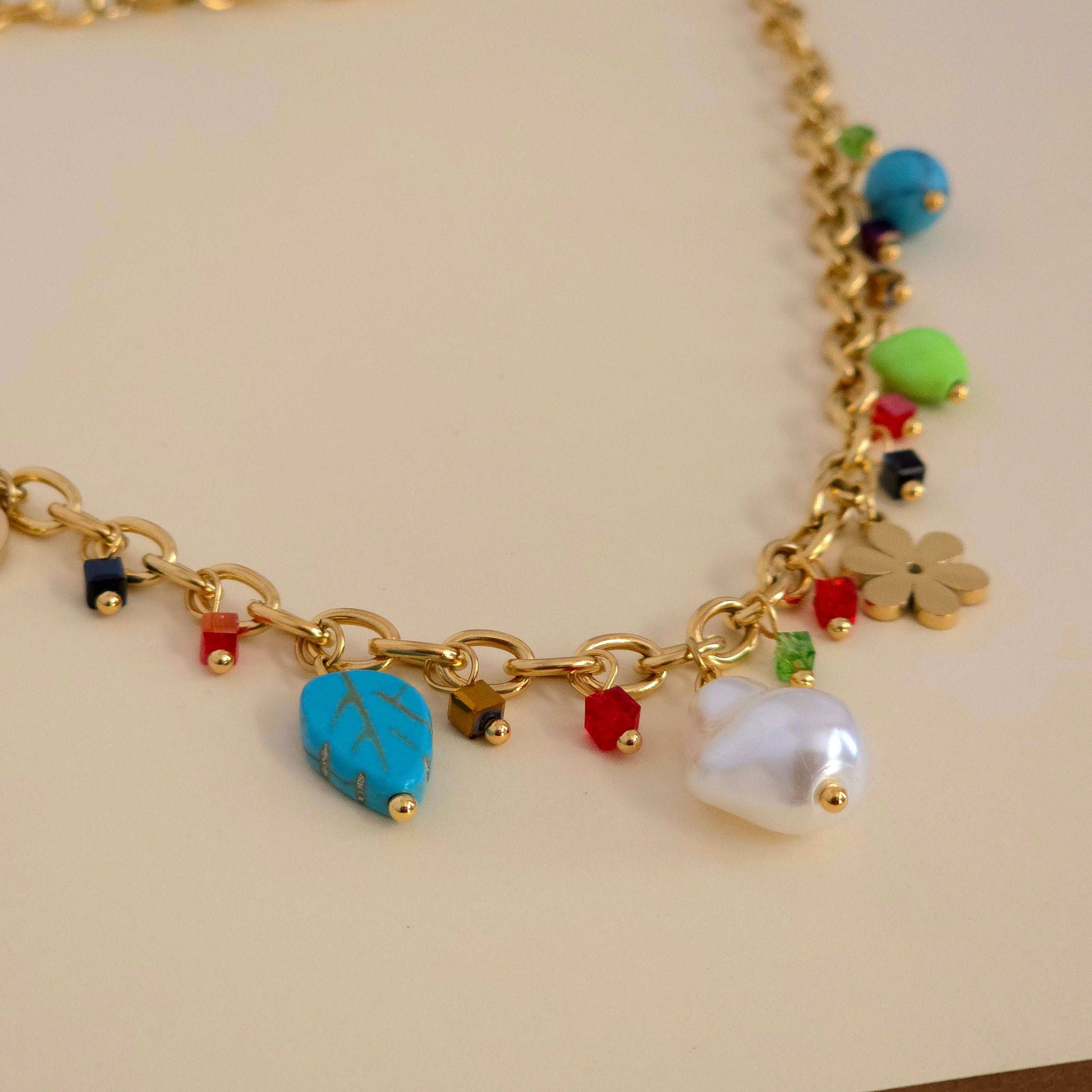 MultiCharm Pearl Necklace