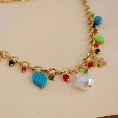 MultiCharm Pearl Necklace
