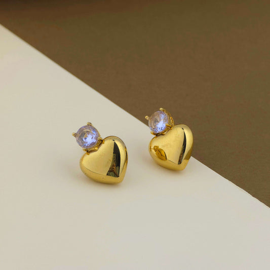Cz Heart Earrings