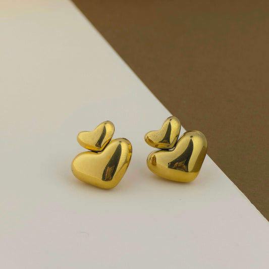Double Heart Earrings