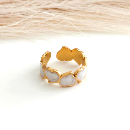Enamel Heart Ring