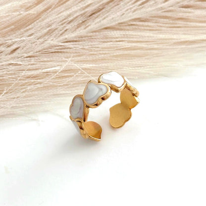 Enamel Heart Ring