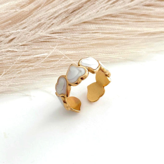 Enamel Heart Ring