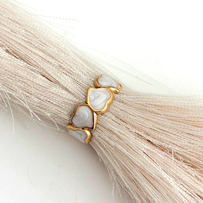 Enamel Heart Ring