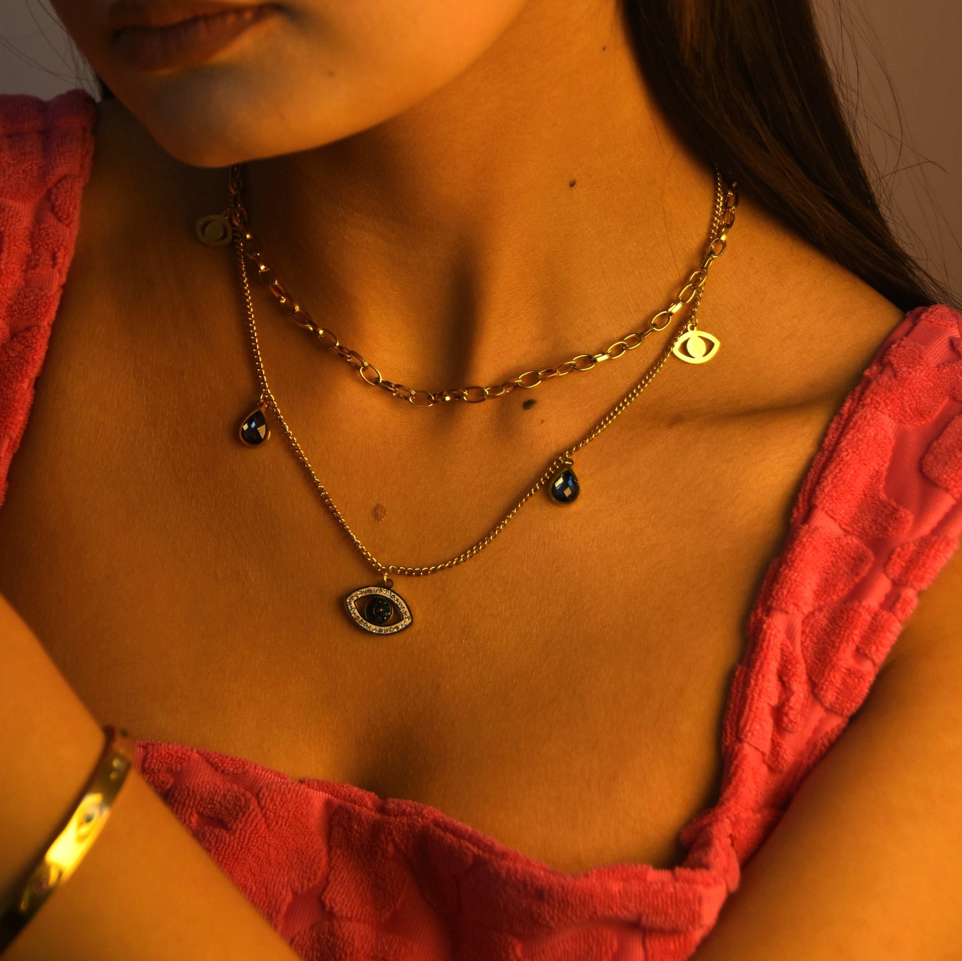 Luxury Evileye Double Layer Necklace