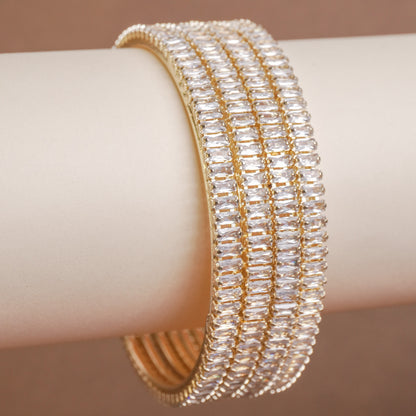 Keya Amercian Diamond Bangles Set of 4