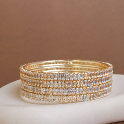 Keya Amercian Diamond Bangles Set of 4