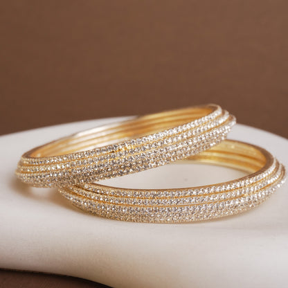 Naira Golden AD Bangle Pair (Set of 2)