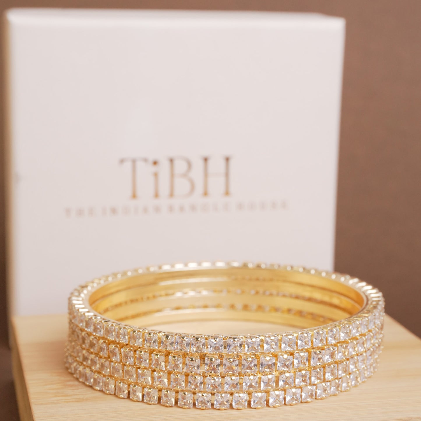 Minimal Tennis AD Bangle Set of 2