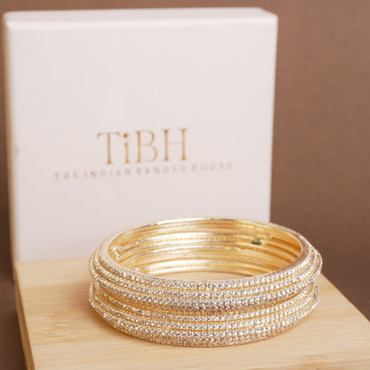 Naira Golden AD Bangle Pair (Set of 2)