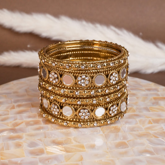 Brass Mirror Antitarnish Bangle Set
