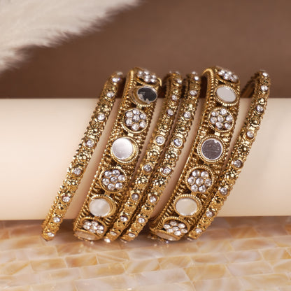 Brass Mirror Antitarnish Bangle Set