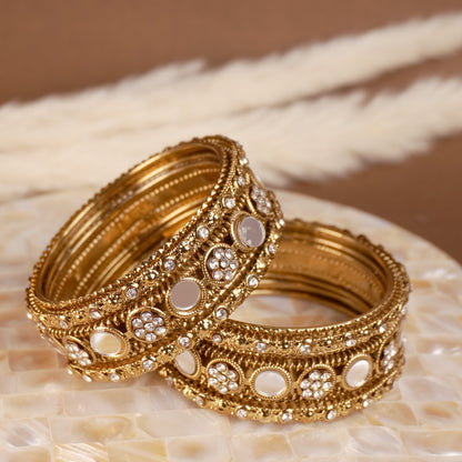 Brass Mirror Antitarnish Bangle Set