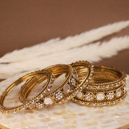 Brass Mirror Antitarnish Bangle Set
