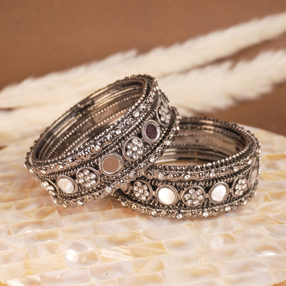Brass Mirror Antitarnish Bangle Set