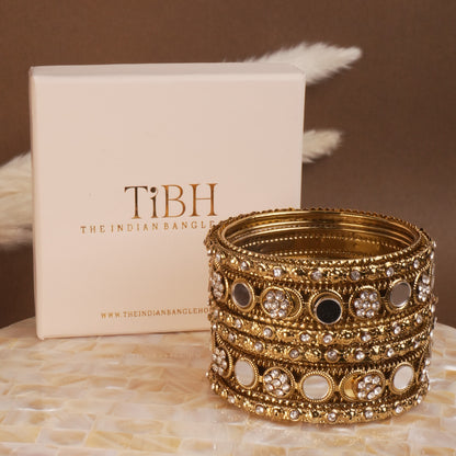 Brass Mirror Antitarnish Bangle Set