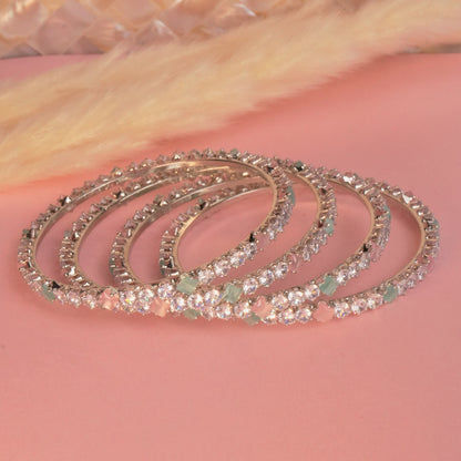 Mira Mint Green AD Bangles