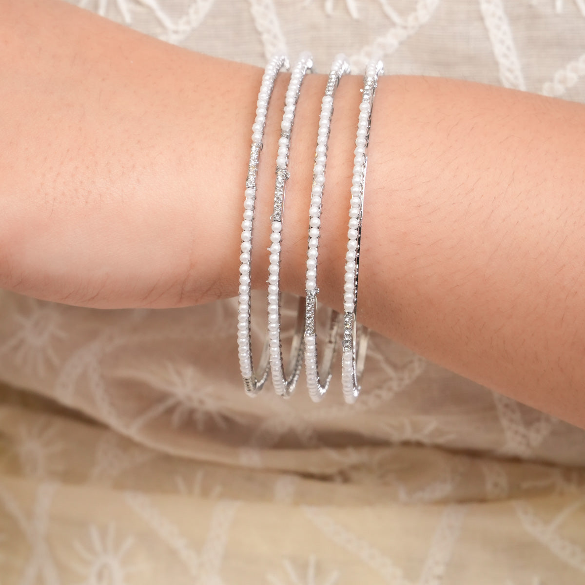 Minimal AD Pearl Bangles