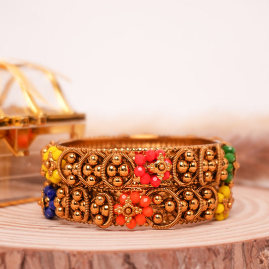 Brass Oxidised Multy Kada