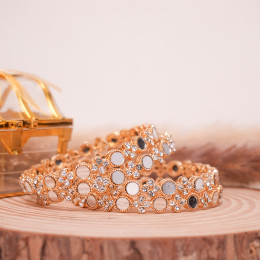 Ayra Mirror Kundan Bangles
