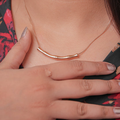 RoseGold Bamboo Grace Necklace