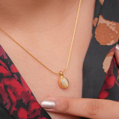 Golden Moonstone Teardrop Pendant